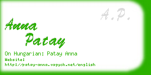 anna patay business card